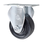 Stainless Steel Rigid Caster with Hard Rubber Wheel