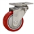 3" Stainless Steel Swivel Caster with Red Polyurethane Tread