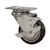 3" Stainless Steel Swivel Caster with Black Polyurethane Tread and top lock brake