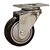 3-1/2" Stainless Steel Swivel Caster with Black Polyurethane Tread