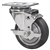 4" Stainless Steel Rigid Caster with Thermoplastic Rubber Tread Wheel and Brake