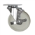 5 Inch Stainless Steel Swivel Caster with White Nylon Wheel and Brake