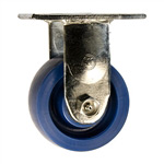 4 Inch Stainless Steel Rigid Caster - Solid Polyurethane Wheel