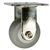 4 Inch Stainless Steel Rigid Caster - Polyurethane Tread on Poly Core Wheel