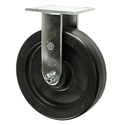 8 Inch Stainless Steel Rigid Caster - Polyolefin Wheel