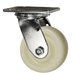 4 Inch Stainless Steel Swivel Caster - Nylon Wheel