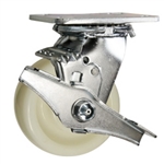 4 Inch Stainless Steel Swivel Caster - Nylon Wheel