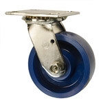 5 Inch Stainless Steel Swivel Caster - Solid Polyurethane Wheel