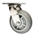 6 Inch Stainless Steel Swivel Caster - Thermoplastic donut tread on Poly Core Wheel