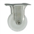 Stainless Steel Rigid Caster with White Nylon Wheel