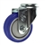 3" Stainless Steel Bolt Hole Caster with Blue Polyurethane Tread