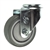 3-1/2" Stainless Steel Bolt Hole Caster with Gray Polyurethane Tread