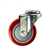 4" Stainless Steel Bolt Hole Caster with Red Polyurethane Tread