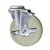 5 Inch Stainless Steel Bolt Hole Swivel Caster with White Nylon Wheel and Brake