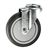 5" Stainless Steel Bolt Hole Caster with Gray Polyurethane Tread