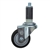 3" Expanding Stem Stainless Steel  Swivel Caster with Black Polyurethane Tread