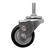 3" metric threaded stem Stainless Swivel Caster with Black Polyurethane Tread