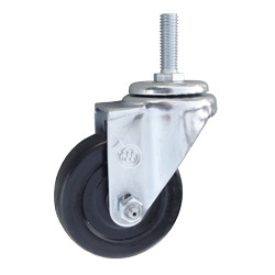 Stainless Steel Threaded Stem Swivel Caster with Rubber Wheel