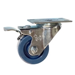 3" Stainless Steel Swivel Caster with Solid Polyurethane Wheel and Total Lock Brake