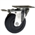 4" Stainless Steel  Swivel Caster with Hard Rubber Wheel and Total Lock Brake