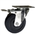 4" Stainless Steel  Swivel Caster with Soft Rubber Wheel and Total Lock Brake