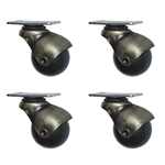 Spherical ball casters with top plate