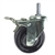 3" Swivel Caster with 1/2" Threaded Stem,  Polyolefin Wheel and Total Lock Brake