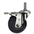 4" Threaded Stem Swivel Caster with Polyolefin Wheel and Total Lock Brake