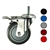 4" Swivel Caster with 3/8" Threaded Stem, Polyurethane Tread Wheel, and Total Lock Brake