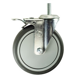 6" Swivel Caster with Thermoplastic Rubber Tread and Total Lock Brake