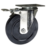 5" Swivel Caster with Hard Rubber Wheel and Total Lock Brake