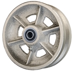 6" x 2" V Groove Wheel with Ball Bearings