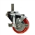 3" Stainless metric threaded stem Swivel Caster with Polyurethane Tread and Brake