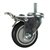 3" metric threaded stem Swivel Caster with Black Polyurethane Tread and Total Lock Brake