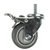 3-1/2" Stainless Steel Threaded Stem Swivel Caster with Polyurethane Tread and Total Lock Brake