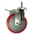 5" Stainless Steel Swivel Caster with Red Polyurethane Tread and Total Lock Brake