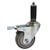 3" Expanding Stem Stainless Steel  Swivel Caster with Polyurethane Tread and Total Lock