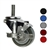 Metric stem caster with 3.5 inch polyurethane wheel and top lock brake