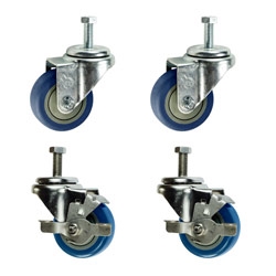 threaded stem Swivel Caster with Polyurethane wheel