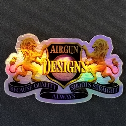 Sticker Holographic Airgun Designs AGD 3"X1.75" - 3 Pack