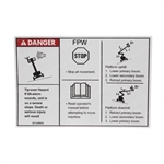 NEW GENIE DANGER TILT ALARM DECAL 114397