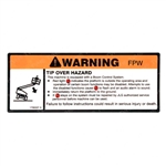 NEW JLG TIP OVER HAZARD DECAL 1705337