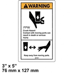 NEW GENIE WARNING CRUSH HAZARD HAND DECAL 28161