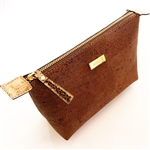 Cork Cosmetic Bag Brown