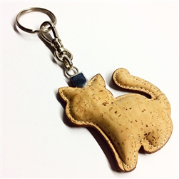 Cork Cat Key ring