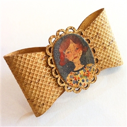 Cork French Hair Clip Young Lady