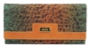 Orange Trim Cork Wallet with green