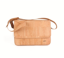 Cork Computer Bag in a natural Cork colour.