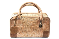 Silver small cork bag with lock