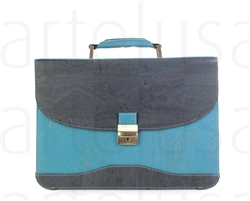 Computer Bag Turquoise navy Blue Flap w/lock